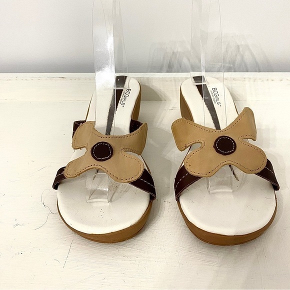BCGGirls Leather Mule Wedges Slip On Sandals, Women's Size 7.5 - Picture 4 of 10